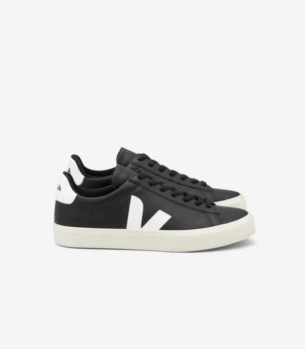 TENIS VEJA LEATHER BLACK WHITE - Image 2